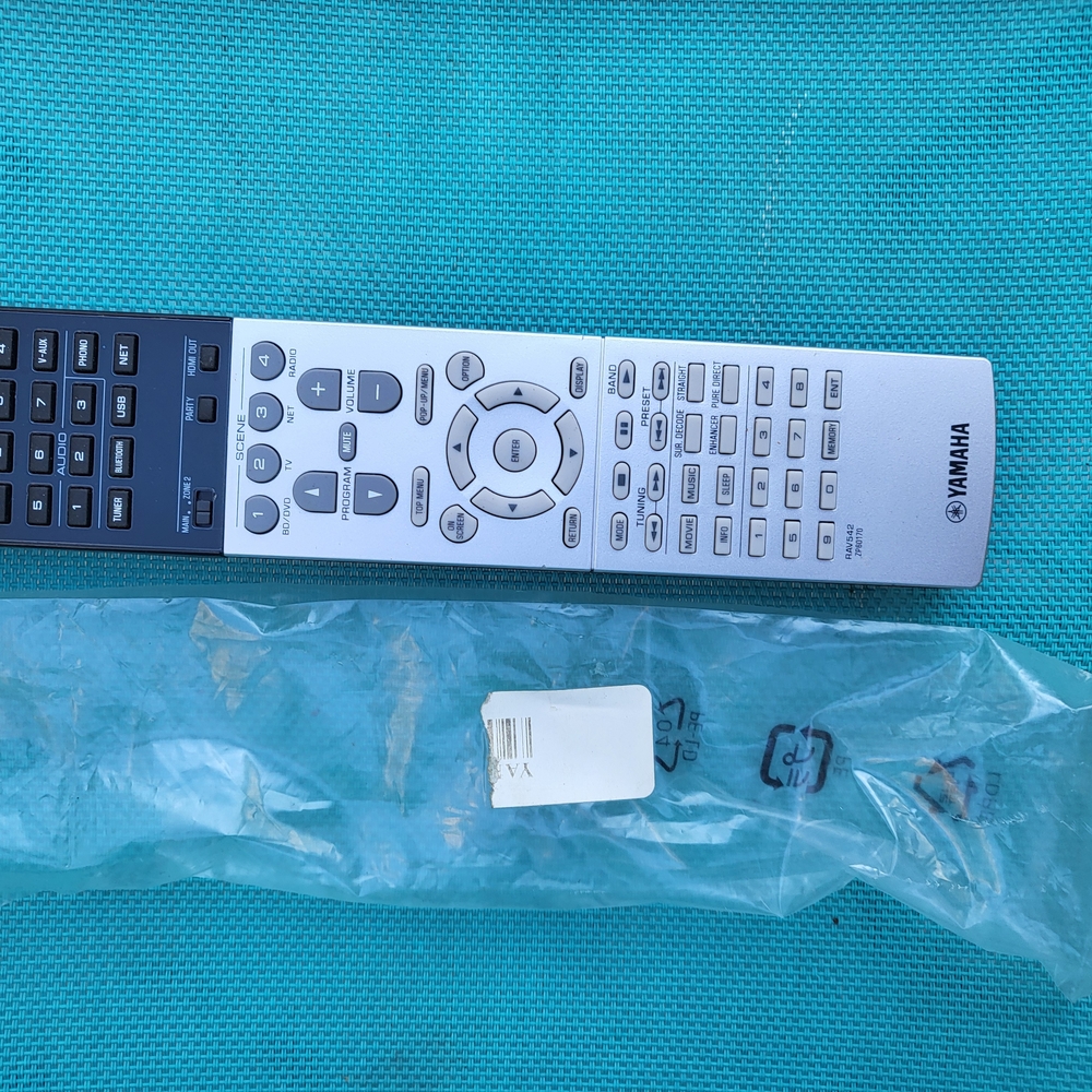 Yamaha Silver and Black Remote Control